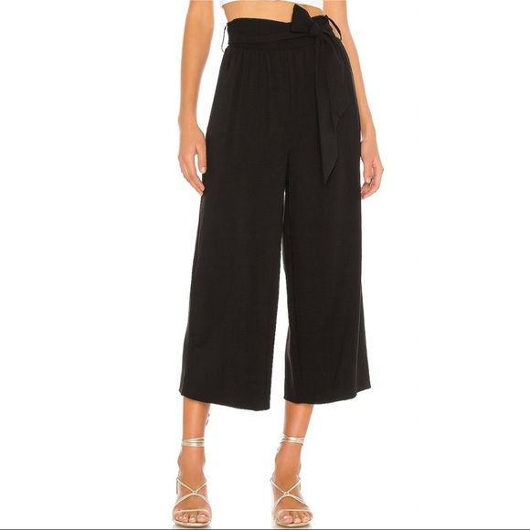 MAJORELLE Pants - Majorelle Black Austyn Wide Leg Crop Pants
